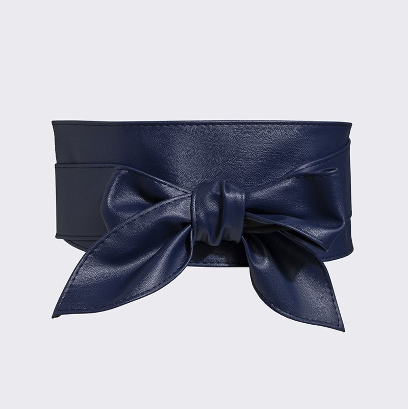 Women's All Match Decorative Wide Soft Leather Ribbons, Women's Waist Belts, Knotted Belts_voghion.com
