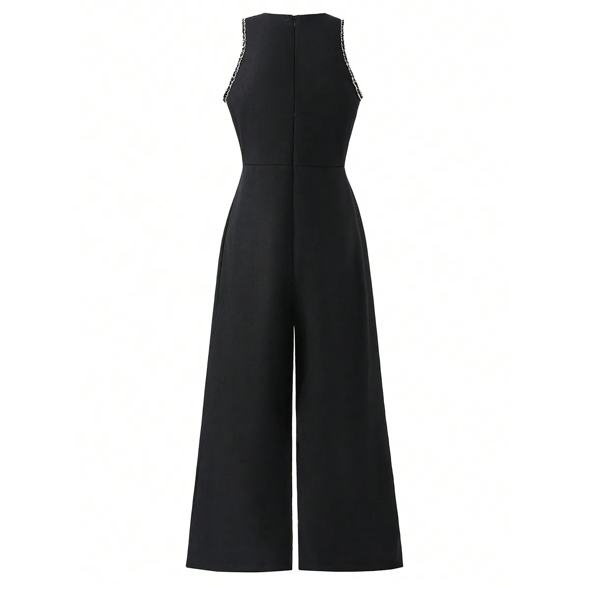 Young Girls Clothing Youth Jumpsuit Sleeveless Waist Lace Trousers_voghion.com