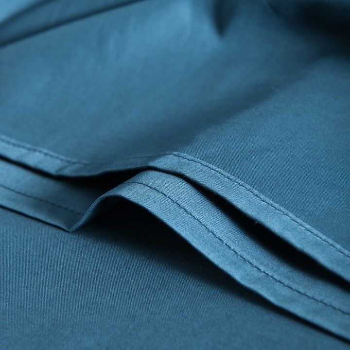 Heimtextilien, reine Baumwolle, 60 Count, einfarbig, dreiteiliges Bettbezug-Set, einfache und glatte Baumwollbettwäsche_voghion.com