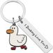Hot Sale, Cute Pet Duck Stainless Steel Key Ring Creative Little Duck Key Chain Student Backpack Pendant_voghion.com