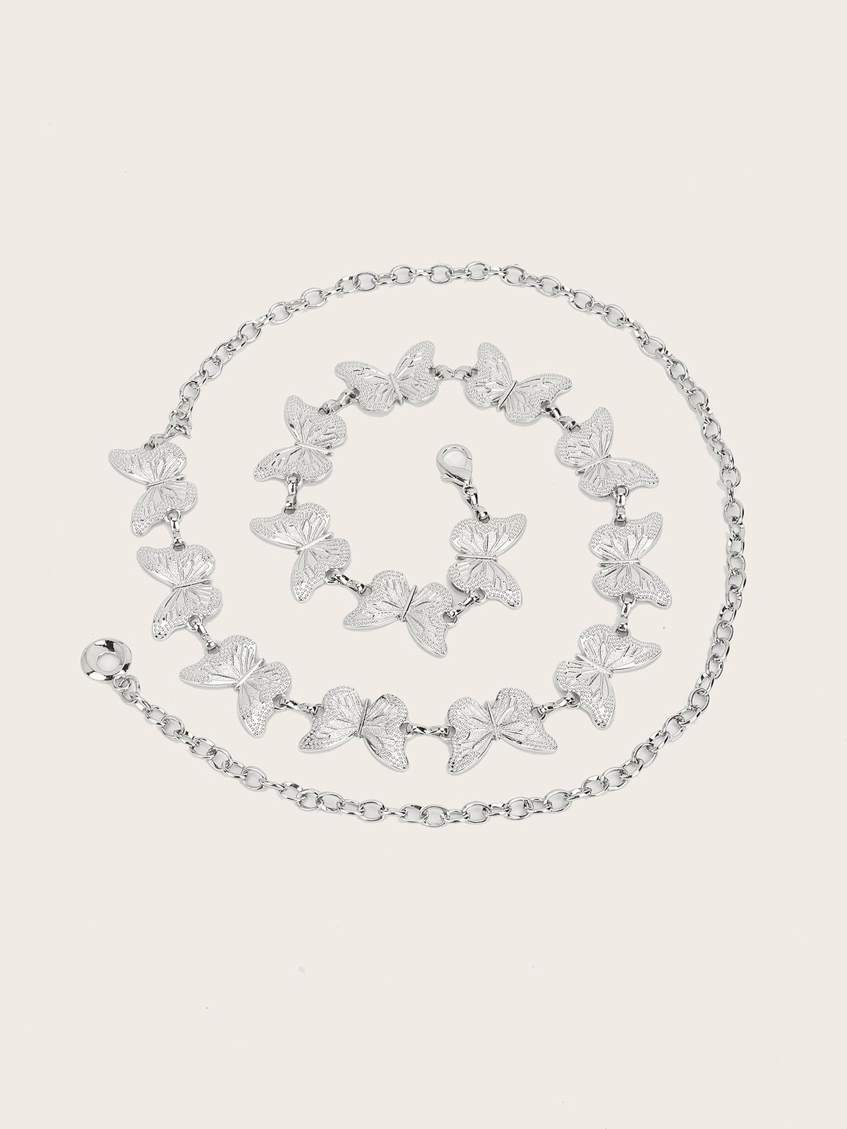 Leichte Luxus-Taillennische für Frauen, strukturierte Metallbundkette, modische Accessoires_voghion.com