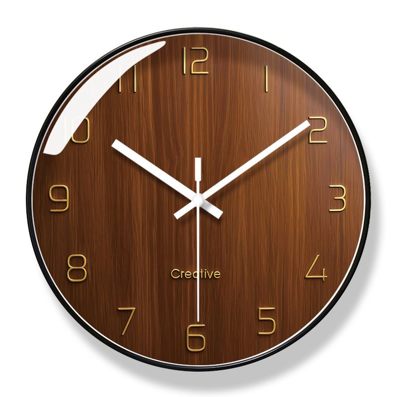 Yipula 7254 New Chinese Style Silent Home Wall Living Room Fashion Simple Modern Decorative Sweep Second Quartz Clock_voghion.com
