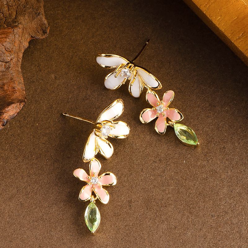 Pendientes de lujo con borlas y circonitas en forma de gota de agua, estilo francés, ligeros y frescos, con temperamento femenino, nuevos y versátiles pendientes de aguja de plata._voghion.com