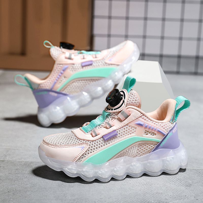 Summer Breathable Single Mesh Rotating Buckle Children's Sports and Casual Shoes _voghion.com