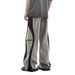 Herren Streetwear Cargohose – Double-Zip Tech Joggers (Olivgrün/Rot, Polyestermischung, M-3XL)_voghion.com