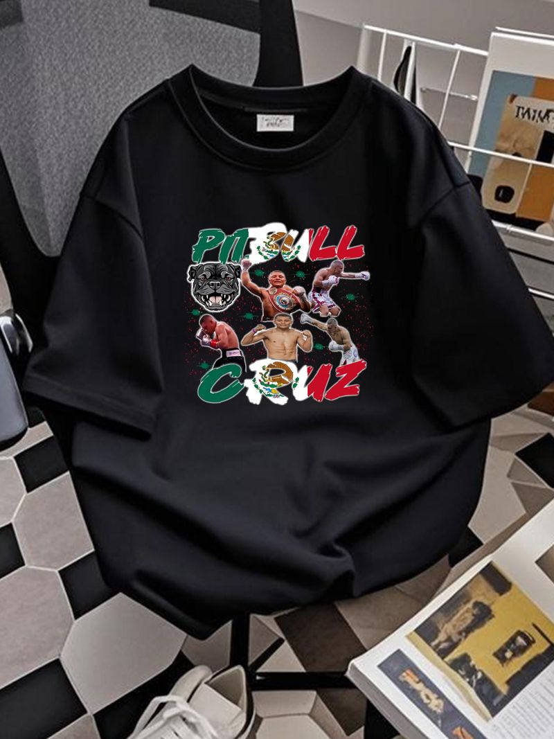 Isaac Pitbull Cruz Neues Box-T-Shirt 2024, bestes Geschenk für Fans, volle Größe S-4XL, atmungsaktives, weiches Oberteil für den Alltag, Herrenmode, leicht lässig_voghion.com