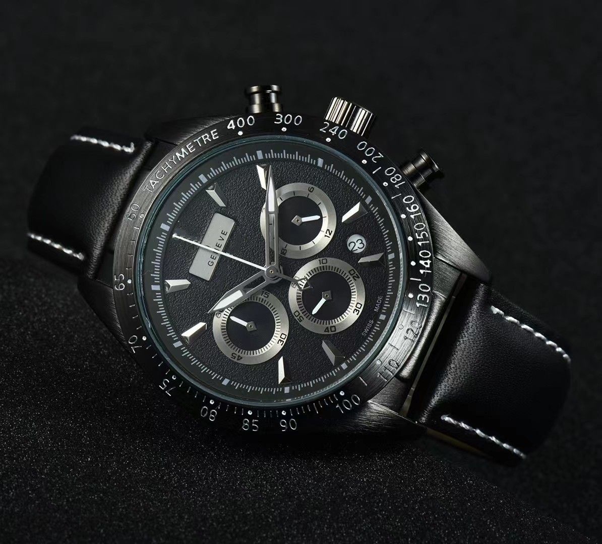 Orologio da polso da uomo casual al quarzo con sei lancette e cronografo con secondi in esecuzione, 2023_voghion.com