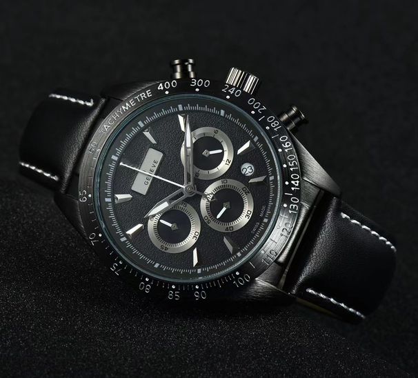 Orologio da polso da uomo casual al quarzo con sei lancette e cronografo con secondi in esecuzione, 2023_voghion.com