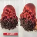 100 Human Hair Density Highlight Ombre Double Drawn Bouncy Body Wave Wigs Full Fumi Weave Wavy Hair Lace_voghion.com
