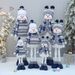 Stretchable Christmas Snowman Figurine – Playful Desktop Decor & Window Display Prop With Adjustable Height (Set Of 3 Sizes)_voghion.com