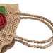 Borsa a mano in rafia di alta qualità, realizzata a mano in modo artigianale, piccola borsa intrecciata in erba di rosa 3D_voghion.com