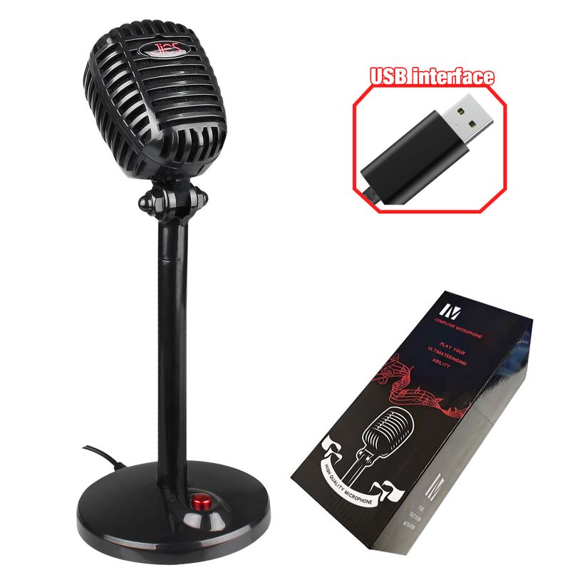 New computer with rotatable USB microphone, driver free voice chat device, video conference microphone_voghion.com