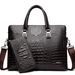 Set di borse da uomo, moda business, modello coccodrillo, borsa a mano, borsa regalo per computer, documento ufficiale, borsa diagonale monospalla da uomo_voghion.com