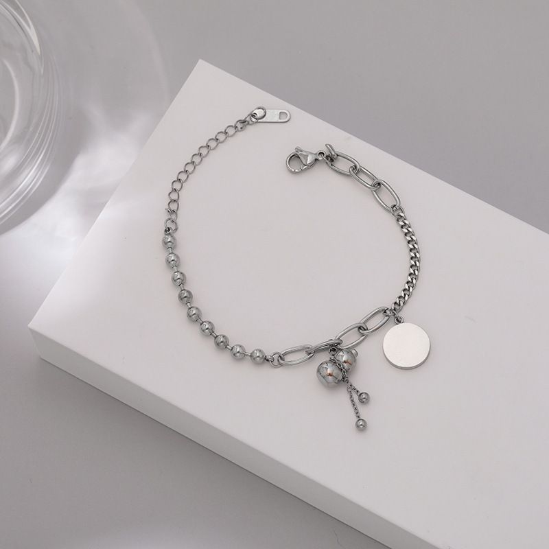 Bracciale etnico a forma di zucca per donna, gioielli hip-hop in stile palazzo, accessori in acciaio e titanio color oro rosa_voghion.com