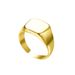 Fashionable Geometric Block Circular Smooth Open Ring Combination For Men's And Women's Personalized Food Rings_voghion.com