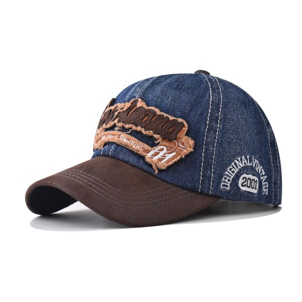 New Men's Women's Washed Denim American Baseball With Excellent Scrub And High-quality Duckbill Caps_voghion.com