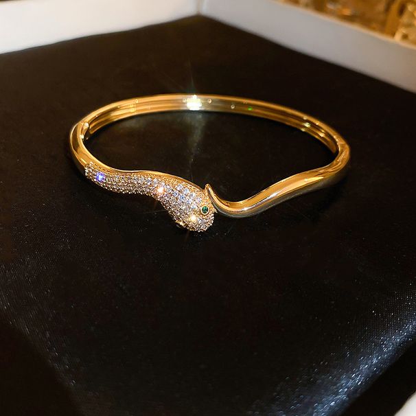 Unique Snake Shaped With Fashionable High-end Design, Personalized Light And Creative Style Bracelet_voghion.com