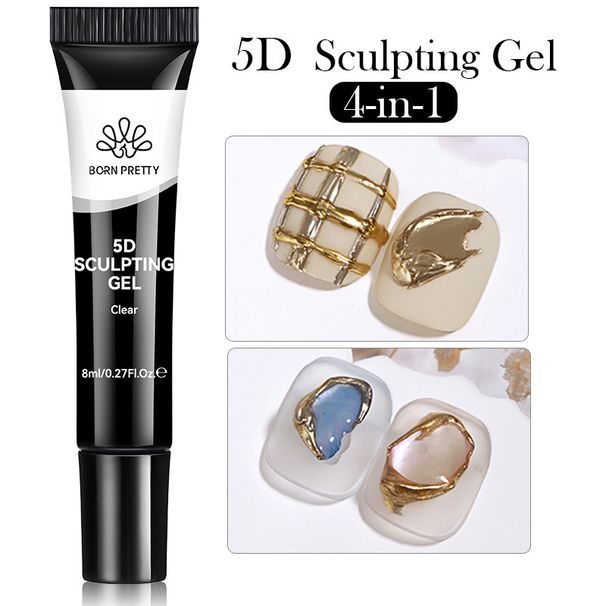 Nail Glue Popular Korean 5D Hose Three Dimensional Nail Polish Glue Transparent Wash Free Styling Glue Phototherapy Glue_voghion.com