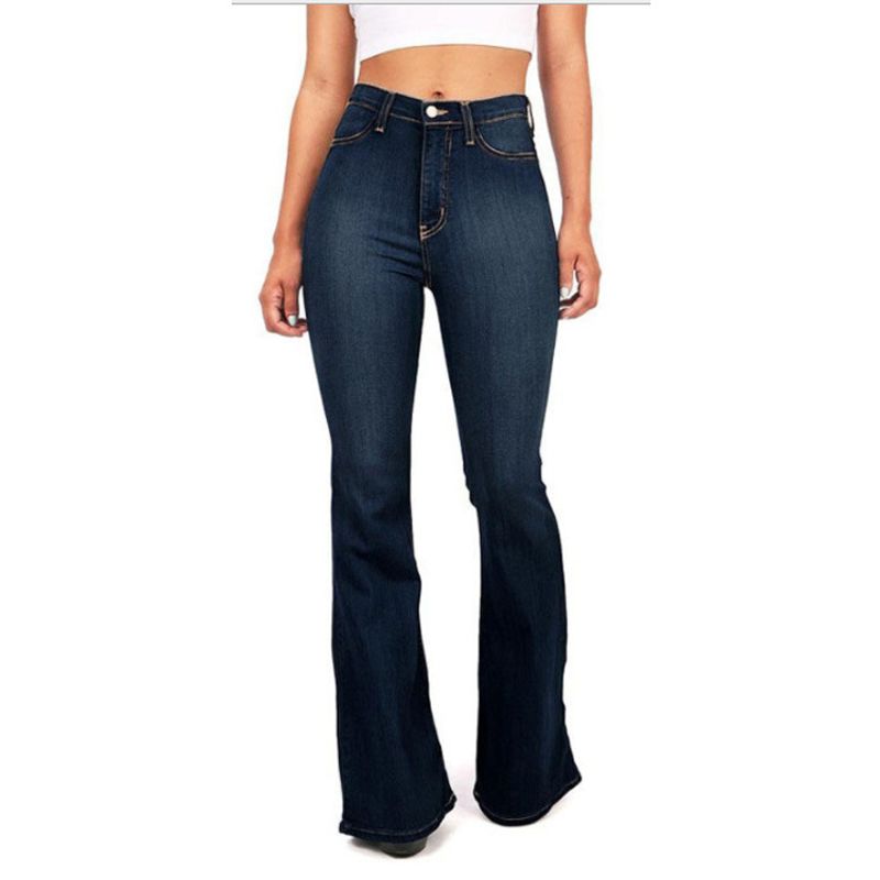 Blugi dama slim stretch pantaloni clopot pantaloni dama_voghion.com