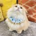 Katzenschal Fliege Haustierhalsband Sabbertuch Gestrickte Halsdekoration Lätzchen Niedliche Accessoires_voghion.com