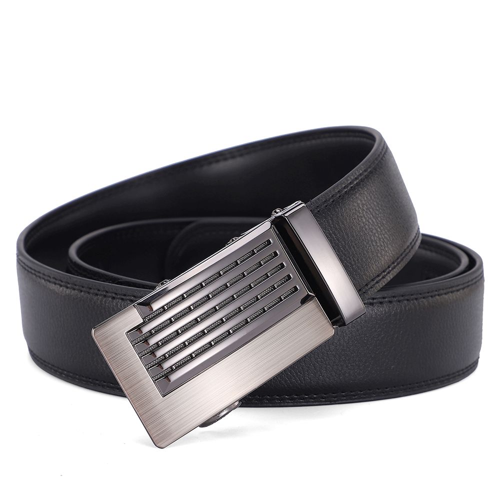 HEIßER Männlichen Echtes Leder Gürtel Strap Für Männer Automatische Schnalle Schwarz herren Gürtel Cummerbunds cinturon hombre_voghion.com