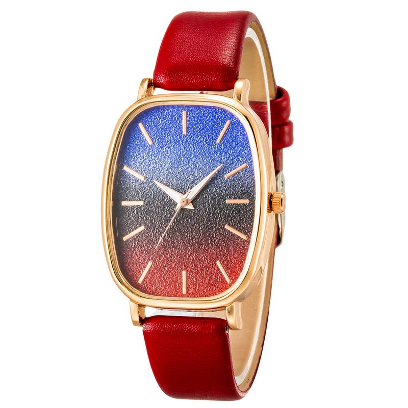 Ceas cu cuarț casual în formă de butoi, la modă, minimalist, pentru studentă_voghion.com