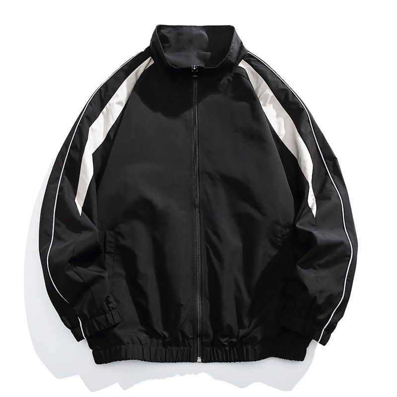 Reflektierende Baseballjacke für Jugendliche für Herren – stylischer, winddichter Farbblockmantel mit wasserabweisendem Stoff für Frühling und Herbst​​_voghion.com