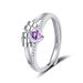 Love Diamond Rotating Ring Women's Double Line Personality Smart Anxiety Decompression Ring_voghion.com