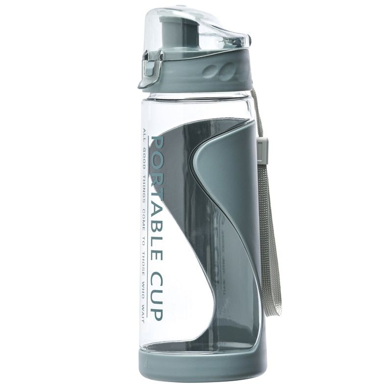Summer Sports Water Cup Student Outdoor Travel Fitness Kettle With Rope Portable Travel Water Cup Simple Solid Color Wat_voghion.com