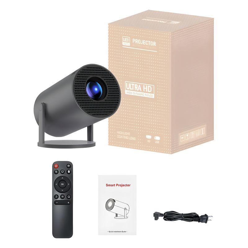 Original HY300PRO Mini For Home Living Room Wall Projection 4K Portable Projector_voghion.com