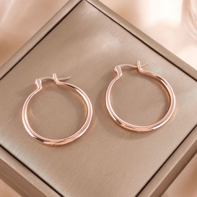 Earrings Fashion Simple Gold Earrings Large Round Earrings Exquisite Smooth Earrings Earrings_voghion.com
