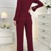 New Autumn Winter Turn-down Collar Sleeve Long Pants Women's Pajama Set Loungewear_voghion.com