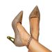 Ženske zlate visoke pete Modni sijoči čevlji Srebrne pete Špičasti čevlji Mules Ženski čevlji_voghion.com