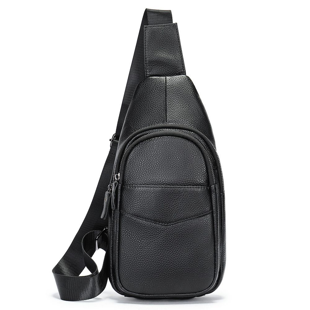 Borsa da uomo in vera pelle, primo strato, borsa a tracolla da uomo in pelle bovina, borsa a tracolla casual e semplice_voghion.com