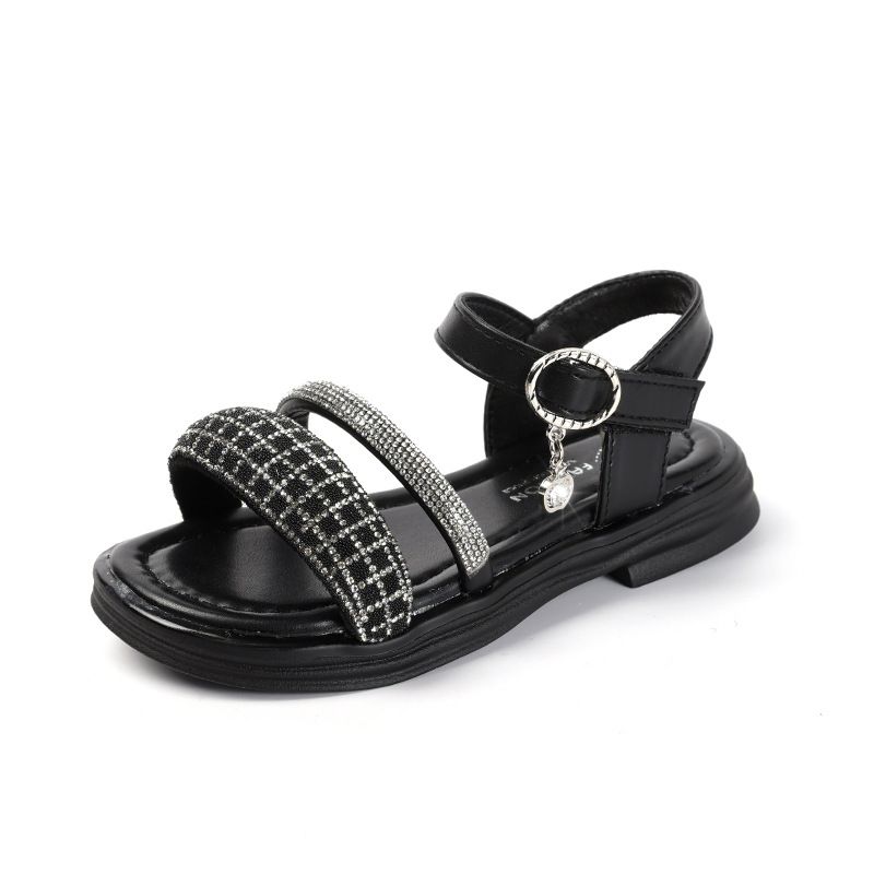 Kids Shoes Girls sandals 2024 new summer children's shoes princess shoes soft sole casual medium and large children girls fashionable all match_voghion.com