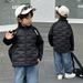 Kids' Sherpa-Lined Puffer Jacket - Winter & Spring Warm Zip-Up Coat With Stand Collar, Lightweight Quilted Outerwear For Boys & Girls (100-170cm)_voghion.com