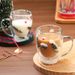 Christmas-Themed Single-Layer Glass Mug With Handle – Modern Minimalist Design, Customizable Logo Option, 350ml Capacity_voghion.com