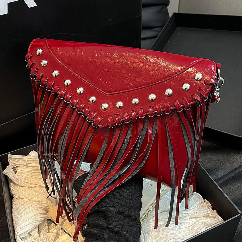 Borsa a tracolla obliqua personalizzata con cerniera e nappa, moda versatile per il tempo libero quotidiano_voghion.com