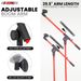 5 Core Tripod Mic Stand Floor Adjustable 18 To 72 Inches Sturdy Boom Arm Holder Microphone Stands Pedestal Para Microfono For Singing MS 080 RED_voghion.com