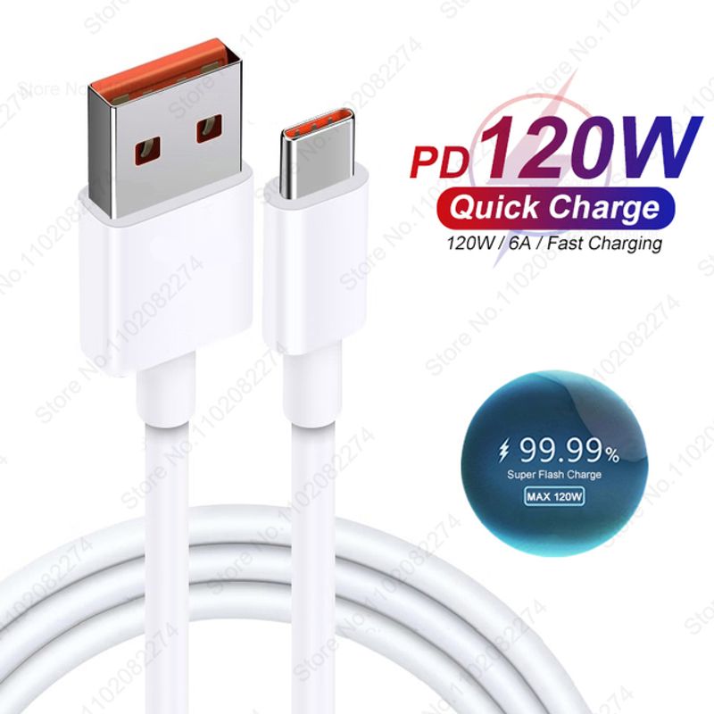 Γνήσιο καλώδιο 120W Super Fast Charge 6A Καλώδιο USB Type C για Xiaomi Mi 12 13 Pro Redmi Note 11 12 Αξεσουάρ φορτιστή γραμμής δεδομένων_voghion.com