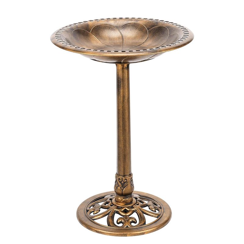 Garden Outdoor Bath Solar Fountain Bird Basin_voghion.com