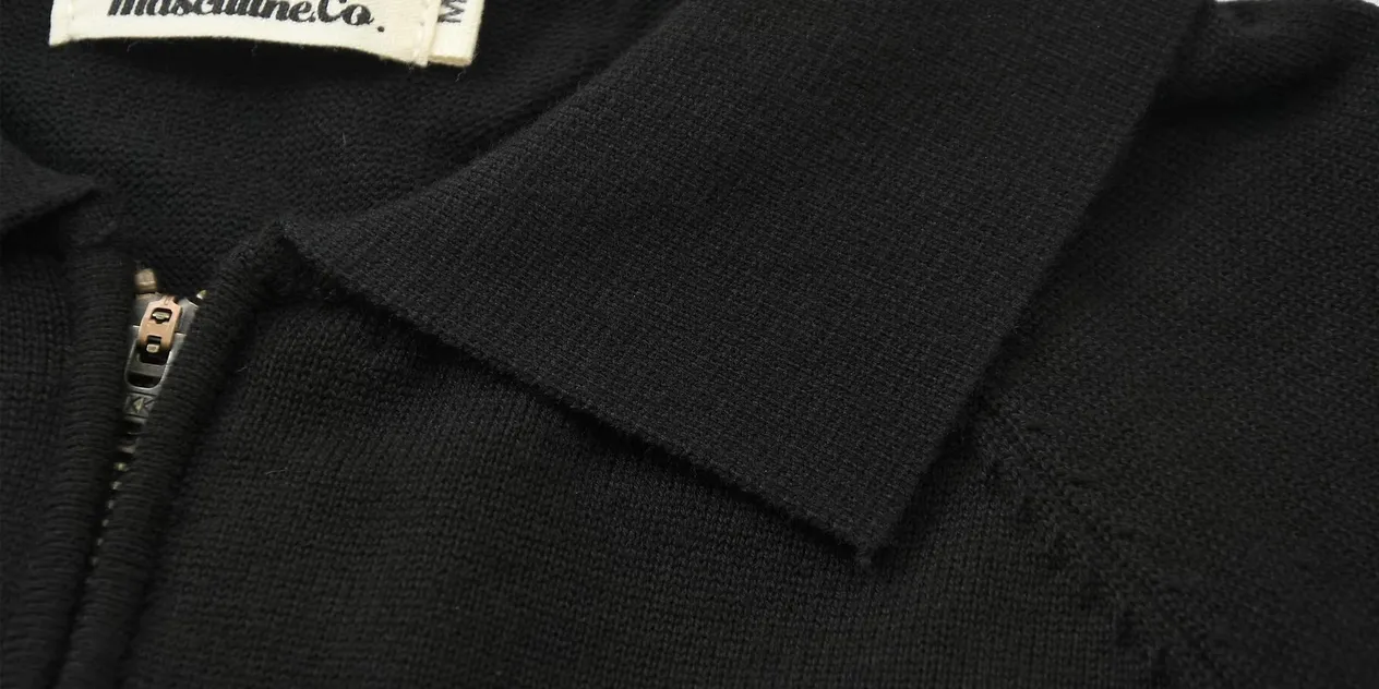 Men's Clothing Men's Washed Knitted Polo Shirt Sweater Retro High End Fashion Brand Lapel Casual Bottoming Shirt Jacket_voghion.com