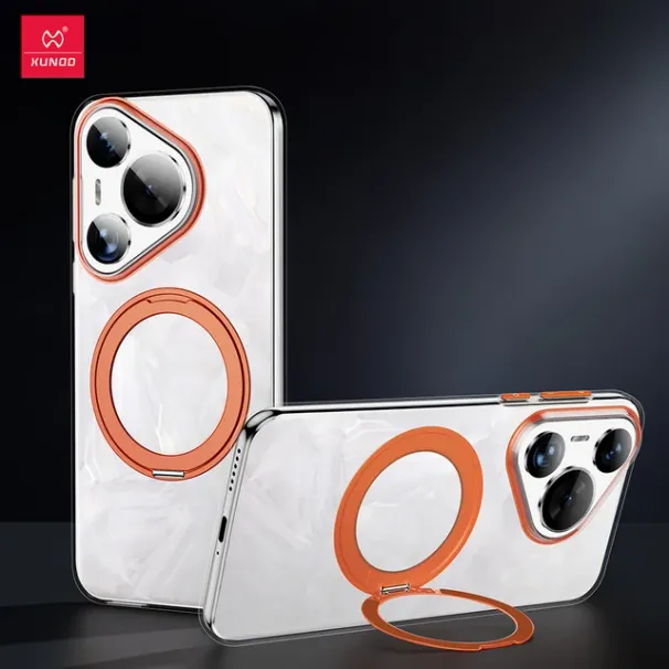 Xundd für Huawei P70 Pro Plus Pura 70 Ultra 360° Rotation Magnethalter Hülle Kameraschutz Klare Telefonabdeckung_voghion.com