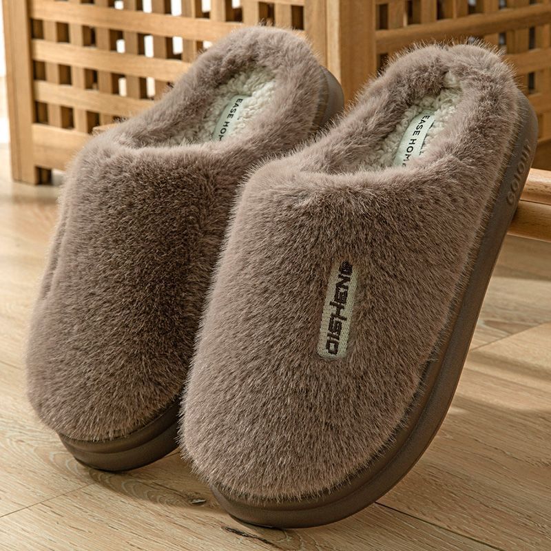 Soft Fleece-Lined House Slippers For Women & Men – Cozy Indoor Winter Shoes With Non-Slip Latex Sole (Unisex, Machine Washable)_voghion.com