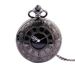 Large Classical Dual Display Black Face Roman Numerals White Hands Retro Pocket Watch_voghion.com