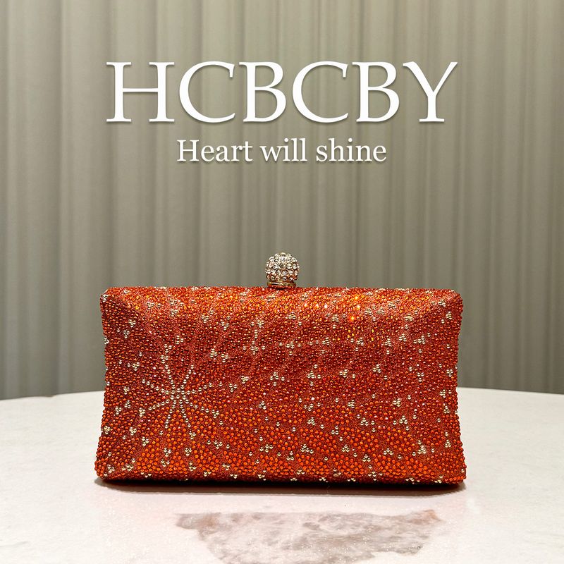 Borsa da sera decorata con strass glitterati da donna, elegante pochette dal temperamento alla moda_voghion.com