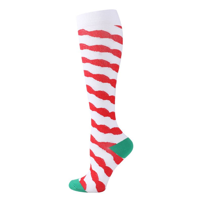  Weihnachts-Kompressionssocken, sportliche schöne Beine, Wadensocken, Strümpfe, elastische Socken, Socken, Herren- und Damen-Kompressionssocken_voghion.com