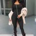 Women's Yoga Suit Ribbed One-Piece Pants Workout Body Shaping Long Sleeve Sports Jumpsuit_voghion.com