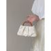 2024 Korean version new wooden handle pleated cloud small handheld women's bag, single shoulder crossbody mini bag_voghion.com