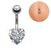 Piercing all'ombelico con zircone creativo a forma di cuore in stile europeo e americano, gioielli caldi_voghion.com